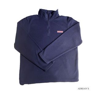 Vineyard Vines Fleece Navy Blue | Quarter Zip